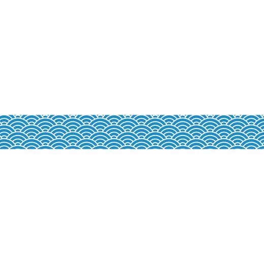 Washi tape with blue waves